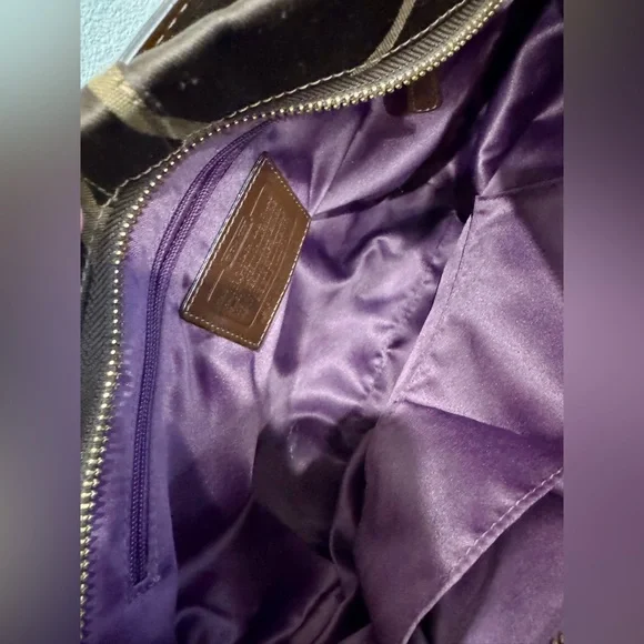 Coach Carly Soho Shoulder Bag in Chocolate Brown Signature Monogram EUC - Picture 11 of 11